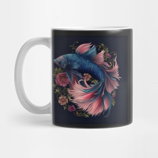 Floral Betta fish Mug